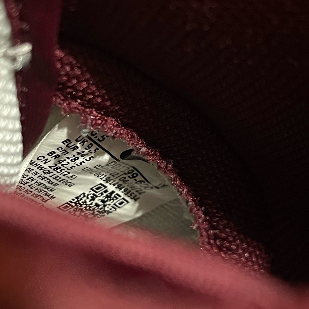 Nike Men's Maroon and Light Gray High-Top Sneakers - Picture 4 of 4
